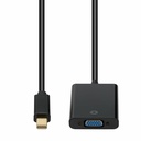 AddOn 8in Mini-DisplayPort (Male) to VGA (Female) Black Adapter, 1080P 60Hz