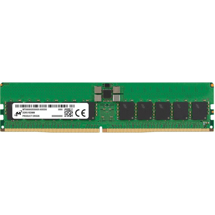Micron RAM Module - 32 GB - DDR5-5600/PC5-44800 DDR5 SDRAM Single-rank Memory - CL46 - ECC - Registered - 288-pin - DIMM - 3 Year Warranty