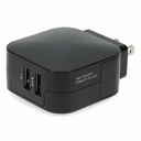 AddOn Wall Plug to 2USB A 2.0 5v 3.4A for US Black