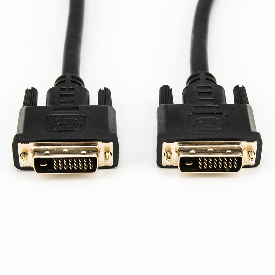 Rocstor Premium DVI-D Dual Link Display Cable (m/m) Black - DVI for Video Device, Monitor, Projector, TV - 1.24 GB/s - 10 ft - 1 Pack - 1 x DVI (Dual-Link) Male Digital Video - 1 x DVI (Dual-Link) Male Digital Video - Nickel Plated Connector - Black