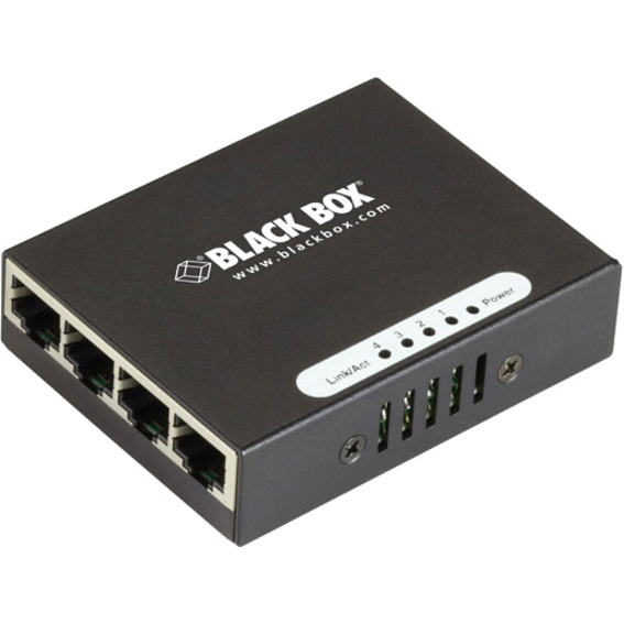 Black Box USB-Powered Gigabit 4-Port Switch with EU Power Supply