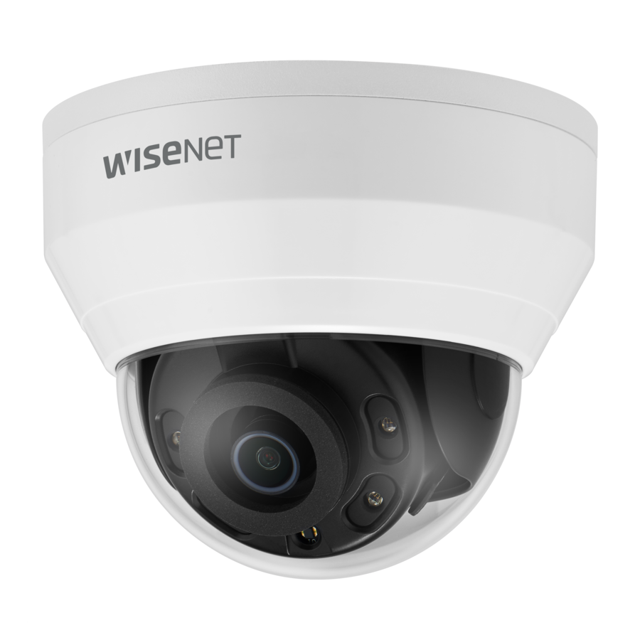 Wisenet QND-8010R 5 Megapixel Network Camera - Color - Dome - White