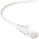 Black Box Slim-Net Cat.6 UTP Patch Network Cable - 1 ft Category 6 Network Cable for Patch Panel, Wallplate, Network Device - First End: 1 x RJ-45 Network - Male - Second End: 1 x RJ-45 Network - Male - 10 Gbit/s - Patch Cable - Gold Plated Contact - CM - 28 AWG - White