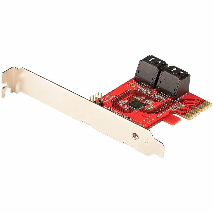 StarTech 4-Port SATA PCIe Card, SATA Expansion Card, 6Gbps, Stacked Connectors, Non-RAID, PCI Express to SATA Converter/Adapter, TAA