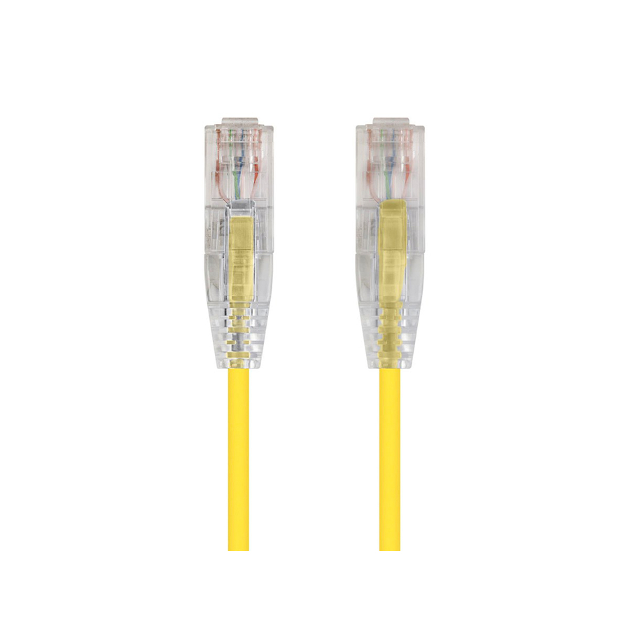 Monoprice SlimRun Cat6 28AWG UTP Ethernet Network Cable, 14ft Yellow