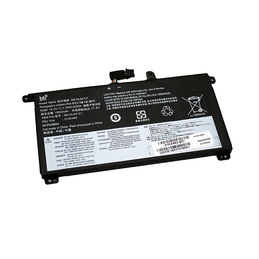 BTI 01AV493-BTI 4-CELL 15.2V LI-ION BATTERY 00UR890, SB10L84121, 00UR891, SB10L84122, 00UR892, 01AV493