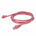 AddOn 7ft Pink CAT 5E PVC Ethernet Cable Snagless Bubble Boot RJ-45 M/M