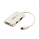 StarTech Travel A/V Adapter: 3-in-1 Mini DisplayPort to VGA DVI or HDMI Converter - White