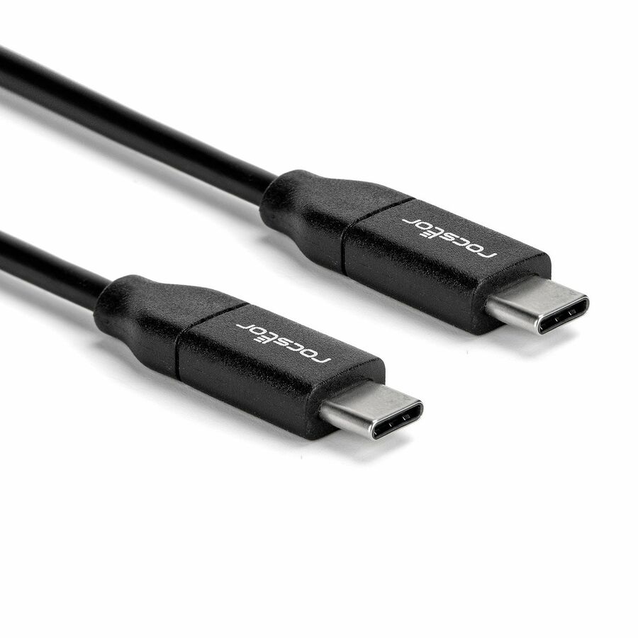 Rocstor Premium USB-C Charging Cable 2m 6ft - Up to 100W PD-M/M- Black