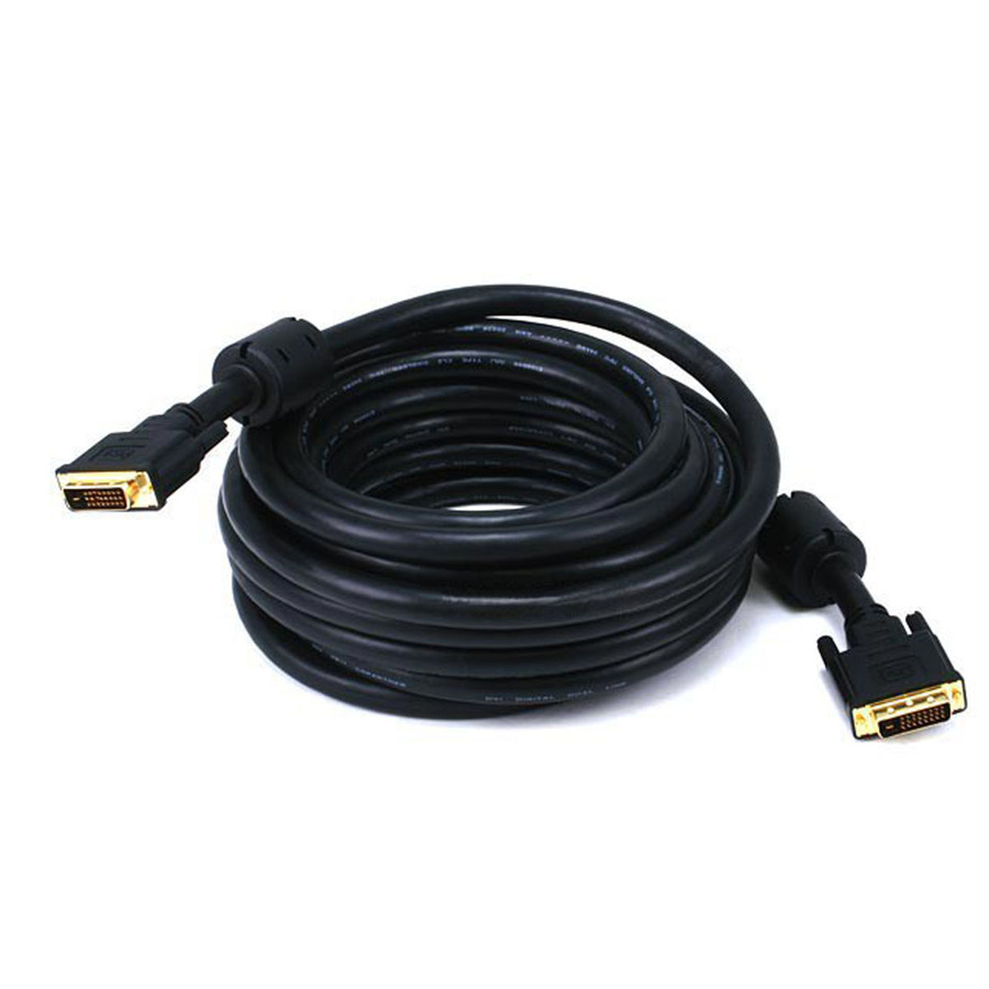 Monoprice 25ft 24AWG CL2 Dual Link DVI-D Cable - Black