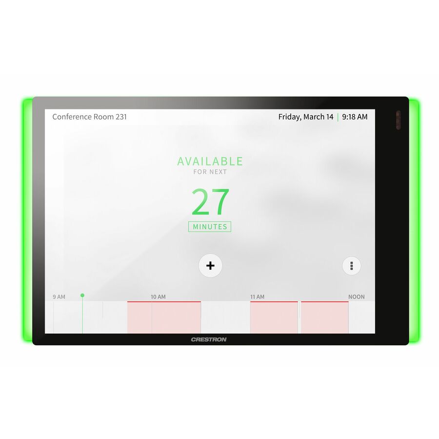 Crestron 7 in. Room Scheduling Touch Screen, Black Smooth, with Light Bar