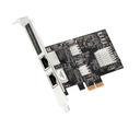 SIIG Dual 2.5G 4-Speed Multi Gigabit Ethernet PCIe Card - 10M/100M/1Gbps/2.5Gbps Ethernet Data Rates