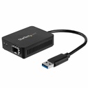 StarTech.com USB 3.0 to Fiber Optic Converter - USB to Open SFP Adapter - Gigabit Network Adapter Multi Mode(MMF)/Single Mode Fiber(SMF) - USB 3.0 to Fiber Optic Converter - USB to SFP Adapter - Gigabit Network Adapter for USB-A computers - 1 GbE Realtek RTL8153-VC-CG Multi-mode (MMF) & Single mode (SMF) Fiber 9K Jumbo Frame VLAN - Bus Powered - Open SFP slot MSA compliant 2-yr Warranty
