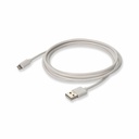AddOn 6in USB A 2.0 Male to Lightning Male White Cable