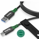 Plugable USB C to USB A Cable, USB 3.2 Gen 2 USB Cables, 3A (15W) Charging USB C Data Cable