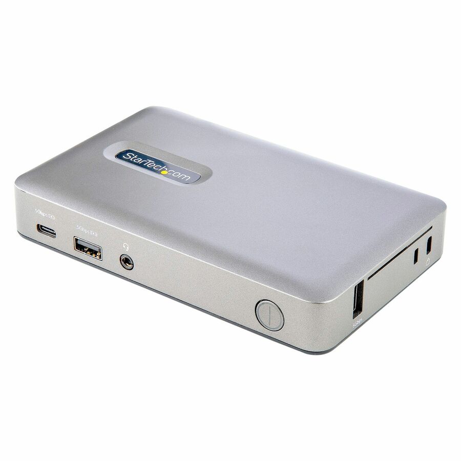 StarTech USB C Dock, USB-C to DisplayPort 4K 30Hz or VGA, 65W PD3.0, 4-Port USB 3.1 Gen 1 Hub, GbE, Universal Docking Station, TAA