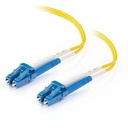 C2G 9.8ft (3m) LC-LC 9/125 OS2 Duplex Single-Mode PVC Fiber Optic Cable - Yellow