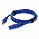 AddOn 8ft NEMA 5-15P Male to C15 Female 14AWG 100-250V at 15A Blue Power Cable