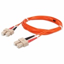 AddOn 3m SC (Male) to SC (Male) Orange OM2 Duplex Fiber OFNR (Riser-Rated) Patch Cable