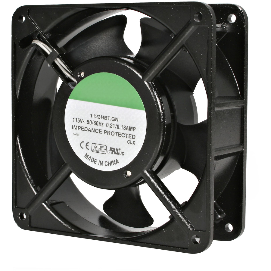 StarTech.com 120mm Axial Rack Muffin Fan for Server Cabinet - 115V - AC Cooling - Low Noise & Quiet PC Computer Case Fan - Increase airflow in your server rack or cabinet to extend equipment life - rack fan - rack cooling fan - server rack fan -server cooling fan