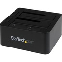 StarTech Dual-Bay USB 3.0 / eSATA to SATA Hard Drive Docking Station, 2.5/3.5" SATA III, SSD/HDD Dock, Top-Loading