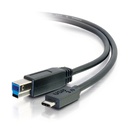 C2G 3ft USB 3.1 Gen 1 USB Type C to USB B Cable M/M - USB C Cable Black - USB for Printer, Hub - 60 MB/s - 3 ft - 1 Pack - Type C Male USB - Type B Male USB - Black