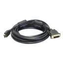 Monoprice 15ft 28AWG Standard HDMI to DVI Adapter Cable with Ferrite Cores, Black