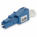 AddOn 2-Pack of 2dB fixed LC Male to LC Female OS1 SMF Simplex Fiber Attenuators