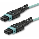 StarTech 5m (16.4ft) MTP(F)/PC OM3 Multimode Fiber Optic Cable, OFNP Plenum, 50/125µm, 40G, Low Insertion Loss, MPO Fiber Jumper Cord
