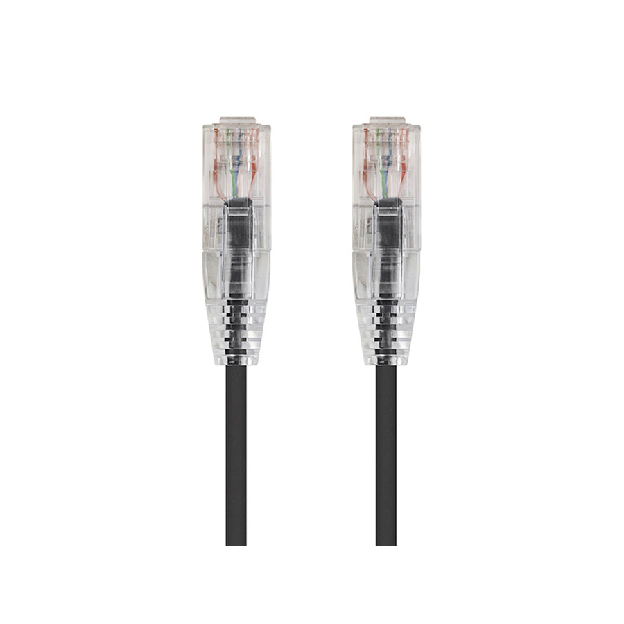 Monoprice SlimRun Cat6 28AWG UTP Ethernet Network Cable, 5ft Black