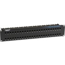 Black Box CAT5e Feed-Through Patch Panel - 2U, Unshielded, 48-Port