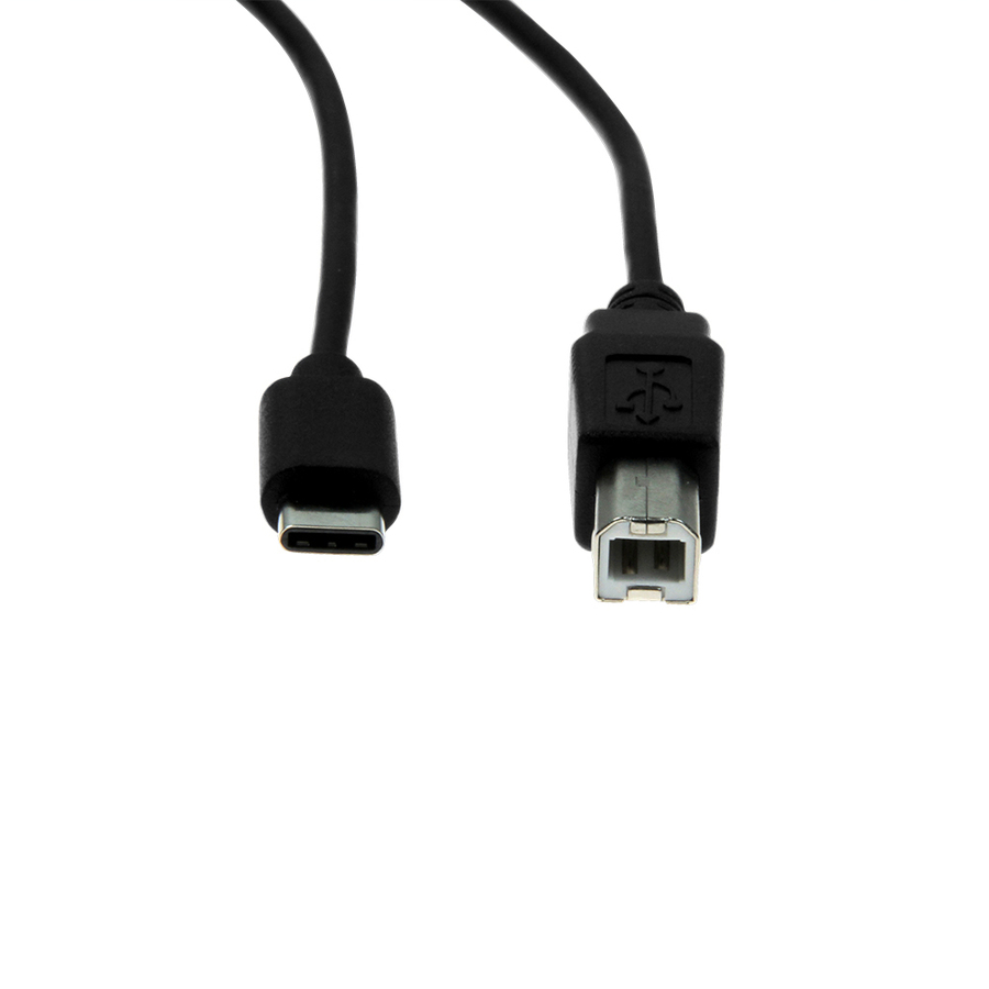 Rocstor Premium USB-C to USB-B Cable (3ft) - M/M - USB 2.0 - USB Type-C Male to USB Type-B Male Cable Gen - USB Cable for Printer, Scanner, Hard Drive, Tablet, Ultrabook, Computer, Smartphone, or other compatible Peripherals - 60 MB/s - 3 ft 1m- 1 Pack - 1 x Type B Male USB - 1 x Type C Male USB - Nickel Plated - Shielding - Black