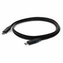 AddOn 1.0m (3.3ft) USB C 3.1 Male to Male Thunderbolt®-compatible Sync and Charge Black Cable