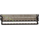 Black Box CAT6 Patch Panel - Feed-Through, 2U, Shielded, 48-Port - 48 x RJ-45 - 48 Port(s) - 48 x RJ-45 - 2U High - Rack-mountable - TAA Compliant
