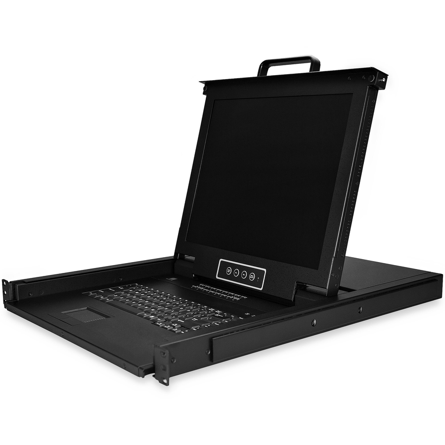 StarTech 16 Port Rackmount KVM Console w/ Cables - Integrated KVM Switch w/ 17" LCD - 1U LCD KVM Drawer 50000 MTBF - USB + VGA Support