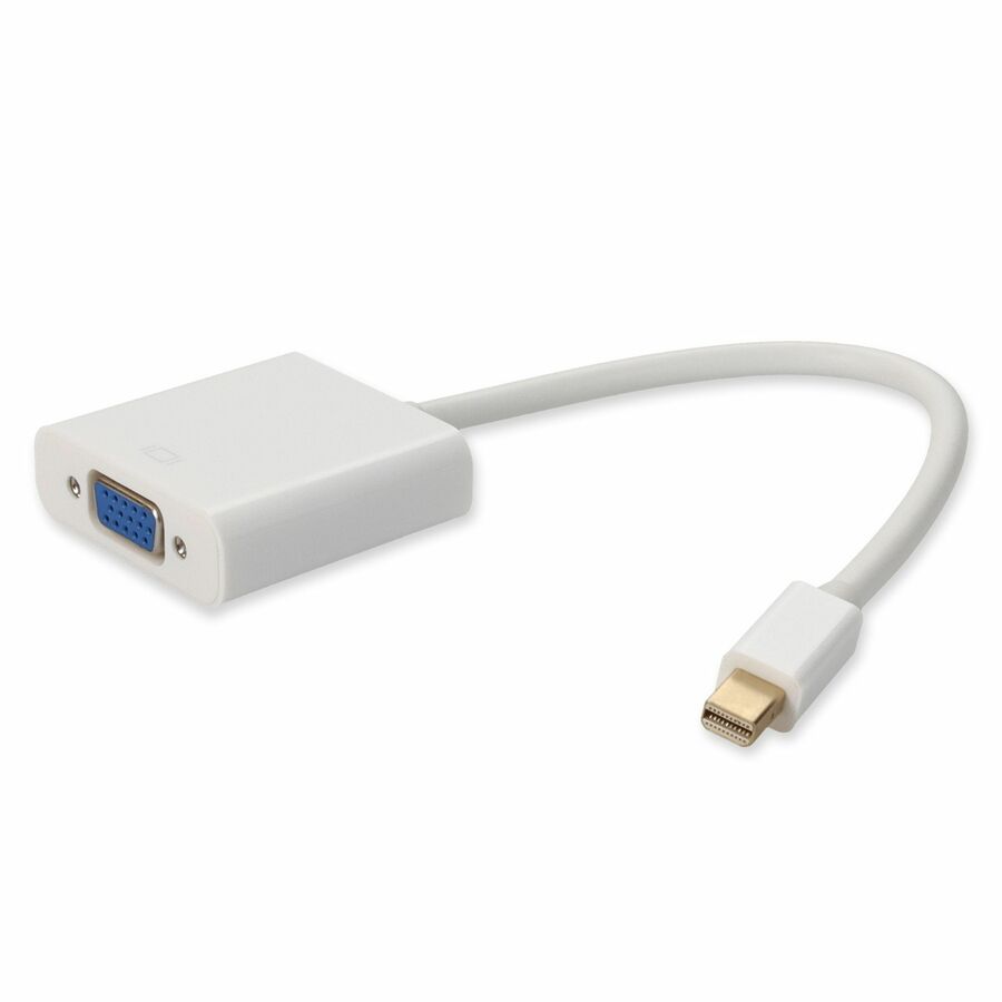 AddOn 5-Pack of Apple Computer® MB572Z/B Compatible Mini-DisplayPort 1.1 Male to VGA Female White Adapters For Resolution Up to 1920x1200 (WUXGA)