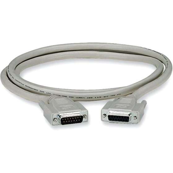 Black Box Serial Data Cable - DB-15 Male Serial - DB-15 Female Serial - 10ft