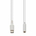 AddOn 8in USB C (Male) to 3.5mm Audio Headphone Jack Adapter (Female) Cable White