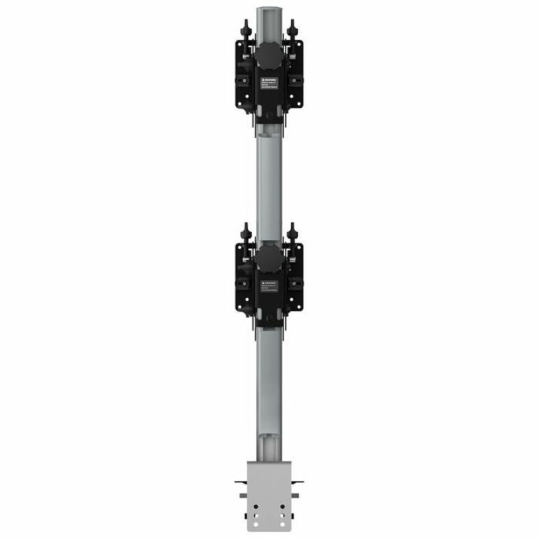 Atdec Desk Mount for Monitor, Display, Flat Panel Display, Curved Screen Display, Grommet, Clamp Mount, All-in-One Computer - Silver, Black - Landscape/Portrait