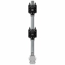 Atdec Desk Mount for Monitor, Display, Flat Panel Display, Curved Screen Display, Grommet, Clamp Mount, All-in-One Computer - Silver, Black - Landscape/Portrait