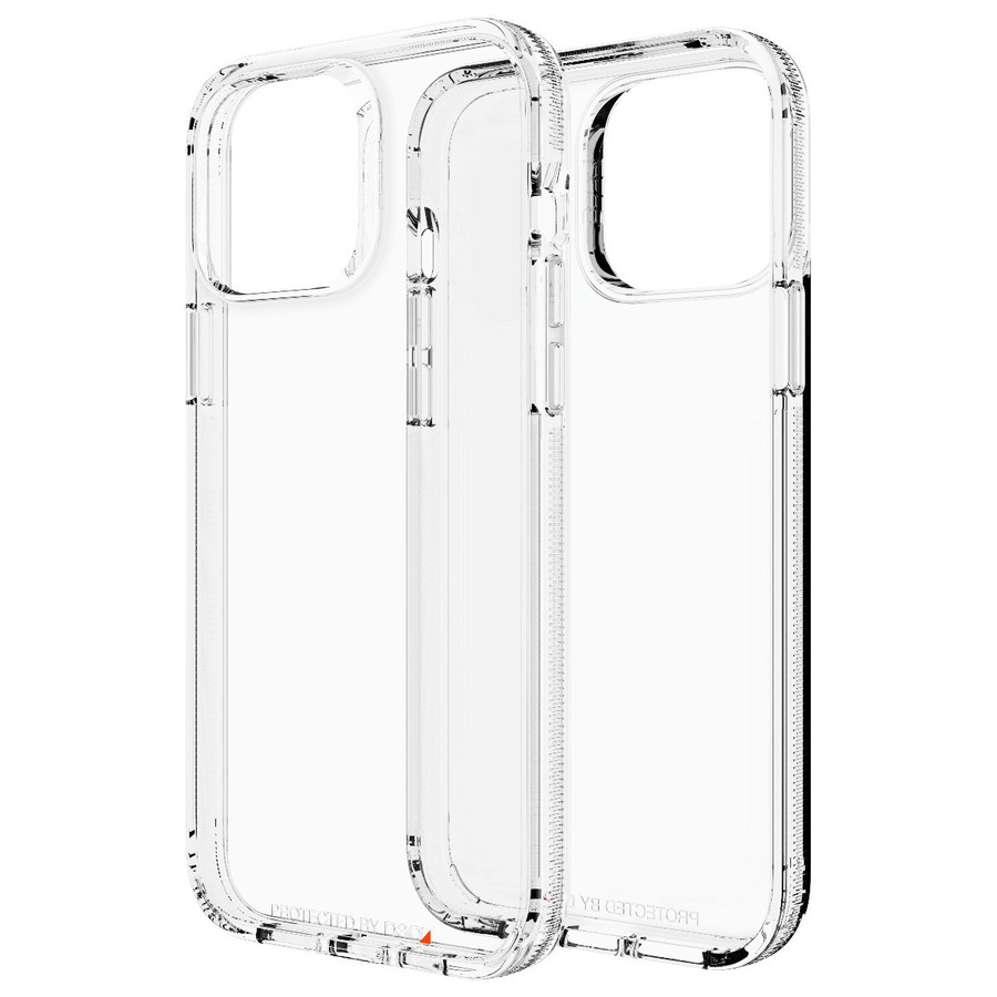 gear4 Crystal Palace - For Apple iPhone 13 Pro Max Smartphone - Textured - Clear - Soft-touch - Impact Resistant, Drop Resistant, Bacterial Resistant, Odor Resistant, Shock Resistant, Yellowing Resistant - D3O, Recycled Plastic, Polycarbonate (PC), Thermoplastic Polyurethane (TPU), D3O Crystalex