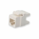 AddOn Non-Terminated to RJ-45 (Female) White Cat6A UTP Copper Connector with Clear Dust Cap 180 Degree 28MM Type