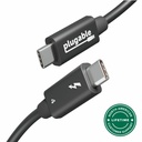 Plugable Thunderbolt 4 Cable 240W EPR Charging, 1M (3.3ft), Thunderbolt Certified, 40Gbps Data