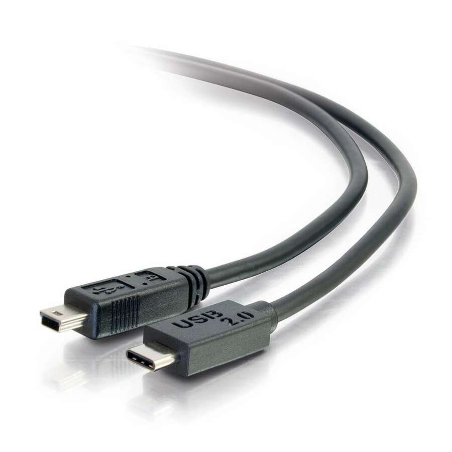 C2G 3ft USB C to USB Mini B Cable - M/M
