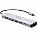 C2G USB-C® to HDMI®, USB-A, SD Card Reader, Ethernet, and USB-C® Mini Docking Station - 4K 60Hz - Gray