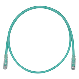 PANDUIT Cat.6 UTP Patch Cable - RJ-45 Male Network - RJ-45 Male Network - 7ft - Green, Clear