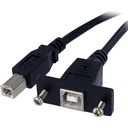 StarTech 1 ft Panel Mount USB Cable B to B - F/M