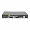 Rocstor SolidConnect SC20 20-Port Switch, 16-Port PoE+ Gigabit Unmanaged Ethernet Port, 2x Gigabit RJ45 & 2� SFP Uplink - 802.3af/at