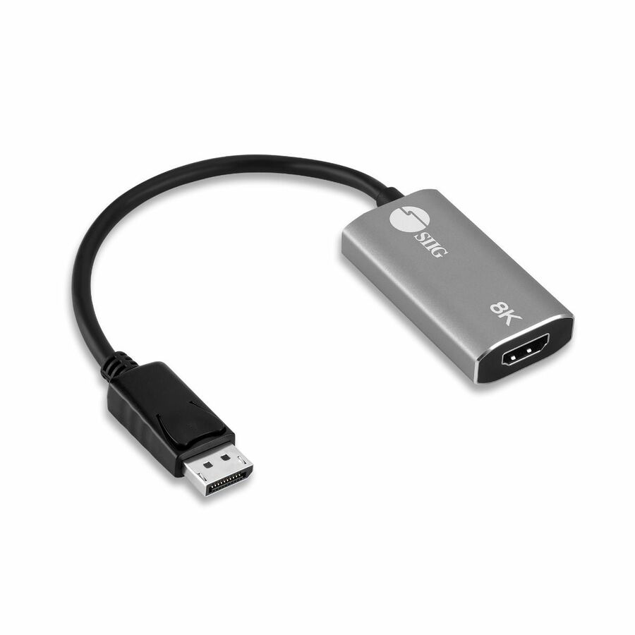 SIIG DisplayPort 1.4 to HDMI Adapter - 8K 60Hz Male to Female - Compliant with HDMI 2.1, HDR 10, HDCP 2.2/1.4 - Aluminum Design