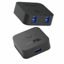 Plugable USB 3.0 Sharing Switch for One-Button Swapping of USB Device or Hub Between Two Computers